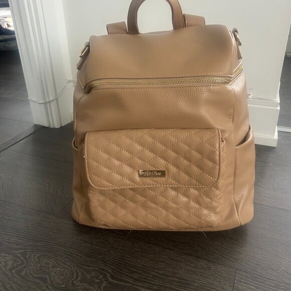 Luli Bebe- Monaco Diaper Bag-Latte Brown - Picture 9 of 14